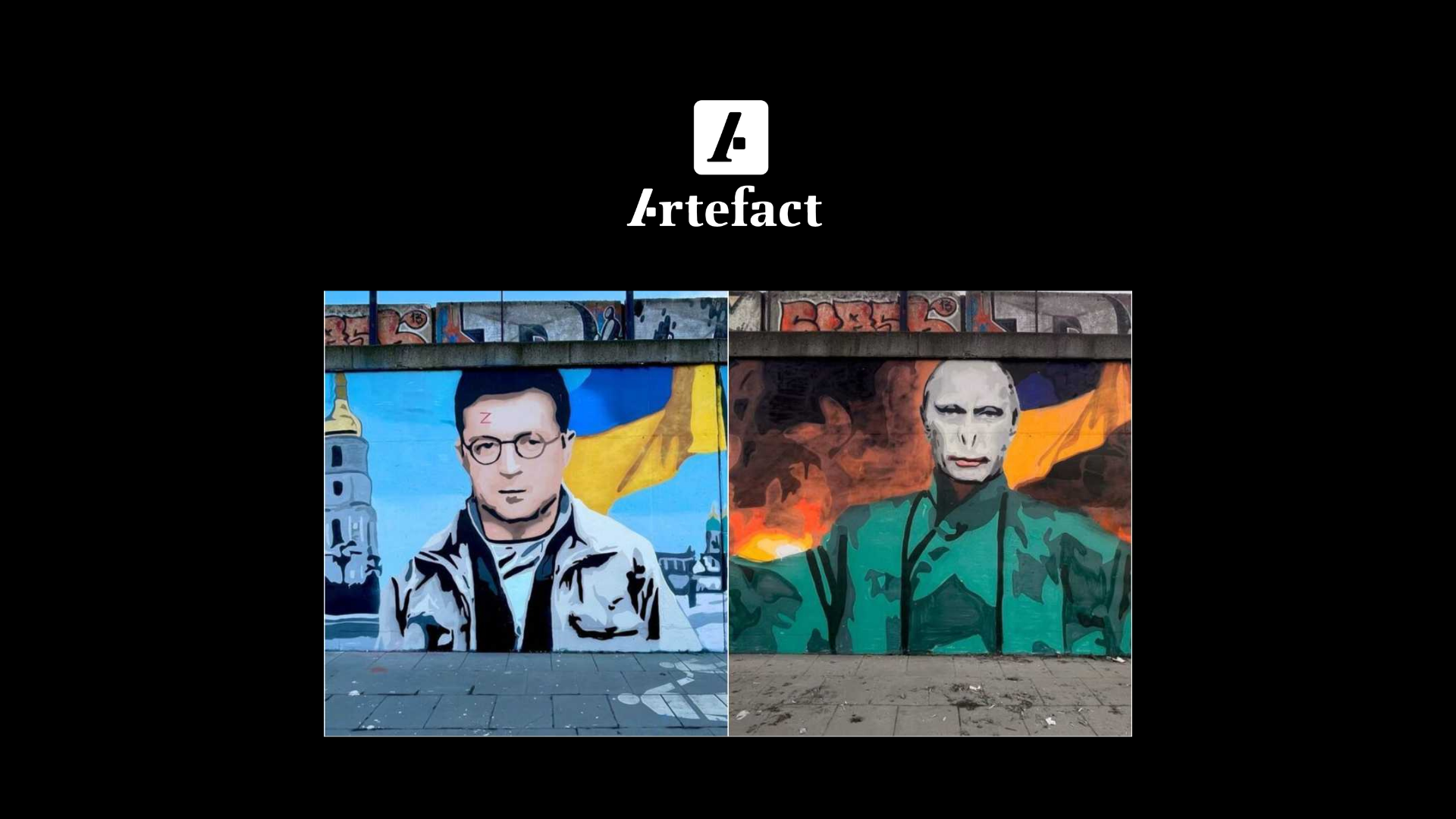 Зеленський – Поттер, Путін – Волдеморт: польський художник намалював мурал в підтримку України